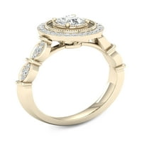 5 8ct TDW dijamantski 14k verenički prsten od žutog zlata