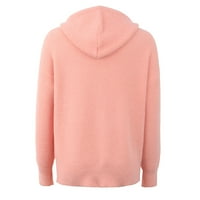 Ženski Džemperi Moderni Fit Džemper Hoodie Casual Crew Vrat Džemperi Za Tinejdžerke Pink L