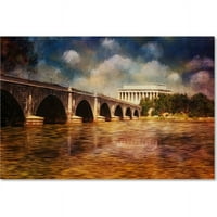 Memorijalni most i Lincoln Memorial Canvas art od Lois Bryan