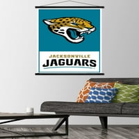 Jacksonville Jaguars - Logo zidni poster sa drvenim magnetskim okvirom, 22.375 34