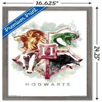 World World: Harry Potter - Hogwarts Ilustrirana kuća Crests Zidni poster, 14.725 22.375