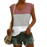gakvbuo Summer Savings Clearance Plus Size Tunic Tops za žene kapa rukav T-Shirt V vrat jednobojni labavi