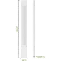 4 W 108 H 2 P Kanelirani PVC Pilaster W standardni kapital i baza