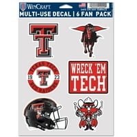 Texas Tech Prime 5 7.75 Si Fan Decal
