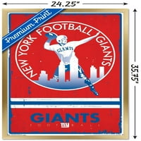 New York Giants - Retro logotip zidni poster, 22.375 34