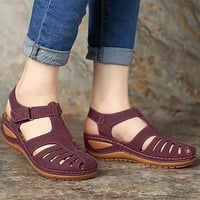 CLlios ženske ljetne sandale, klinaste pete vezene sandale papuče višebojne flip flops