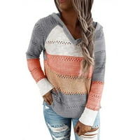 Ženski vrhovi lagani džemperi s kapuljačom u boji Hoodies pulover dukserice za žene