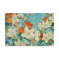 Zaštitni znak likovne umjetnosti' Apple Blossoms Orange White ' platno Art Marietta Cohen Art and Design