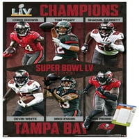 Tampa Bay Buccaneers - komemorativni zidni Poster Super Bowl lv Šampiona, 22.375 34