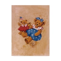 Zaštitni znak likovne umjetnosti 'Americana djevojka teddy' platna umjetnost Barbara ismijavanje