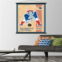 Novi Engleski Patriots - Retro logotip zidni poster sa magnetnim okvirom, 22.375 34
