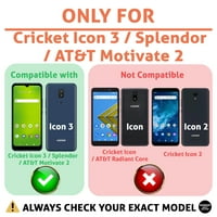 TalkingCase tanka futrola kompatibilna za kriket Icon 3 Splendor AT&T motivation 2, Cacti Llama Print,