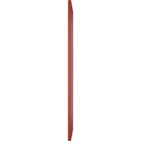 Ekena Millwork 15 W 43 H True Fit PVC horizontalni slat uokviren modernim stilom fiksne kapke, vatrena crvena