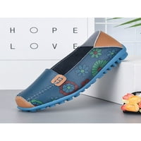 Colisha Ladies Flats Slip On Loafers Cutout Casual Shoes Datumi Lagan Cipele Za Hodanje Floral Mocassins Plava 5.5