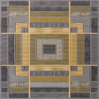 Ujedinjeni Tkači Amerike geometrijski moderni tepisi, dim plava