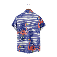 Muški Flamingo kratki rukav Aloha Beach Shirt Slim-Fit Beach Shirt & Top Crewneck kostim za muškarce i