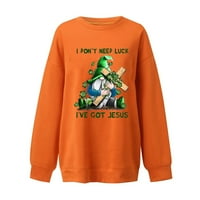 Fanxing klirens Deals plus Size Duks ženske duge rukave St. Patricks Gonmes labave majice za pulover bluza