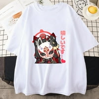 Arhiva JHpkjblue Wakamo majica pamučna labava majica Personalizirajte mačka Print majice Harajuku