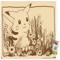 Pokémon - Pikachu Sepia zidni poster sa pushpinsom, 22.375 34