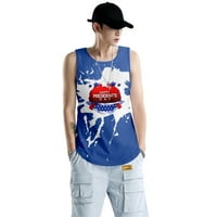 Košulja bez rukava muškarci 4. jula, Muška majica grafički 3D Print majice jeftine majice, potkošulje