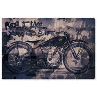 Wynwood Studio 'Ride It' Transport Zidna umjetnost Platno Ispis - crno, bijelo, 30 20