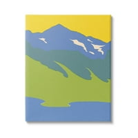 Stupell Industries Modern mountain Sea Landscape grafička Umjetnička galerija Wrapped Canvas Print Wall