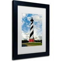 Zaštitni znak likovne umjetnosti 'Cape Hatteras Lighthouse' platno Art PIPA Fine Art, bijeli mat, crni