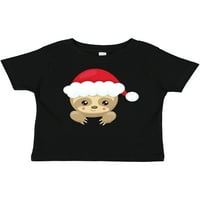 Inktastična božićna lenjost, slatka lenjost, santa šešir, xmas poklon baby boy ili majica za bebe