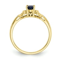 Primal Gold Karat žuti zlatni safir i dijamantski prsten