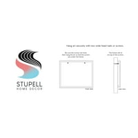 Stupell Industries Get Nauti duhovita Nautička sidrena fraza tipografija grafička Umjetnost crno uokvirena
