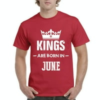 - Muška majica kratki rukav - rođendanski poklon kraljevi rođeni su u junu