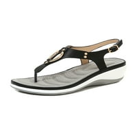 Daeful Women T-Strap Theng sandale gležnjače zaklopke Flip flops sandala otvorena nožna ploča za obnavljanje
