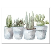Sočne i kaktusne Kućne biljke V slikarstvo platno Art Print