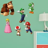 Fathead Super Mario: Kolekcija-Velike Zvanično Licencirane Nintendo Uklonjive Zidne Naljepnice