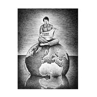 Ben Heine' Globalna Kriza ' Platno Art