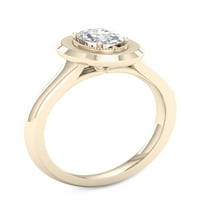 3 4CT TDW ovalni dijamant 14k Žuto zlato Solitaire zaručnički prsten