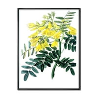 Drevni žuti cvijet II uokvirena slikanje platnena umjetnost otisak