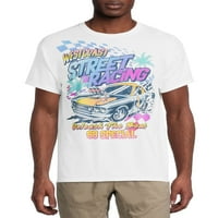 Retro Car Street Racing Muška grafička majica sa kratkim rukavima, veličine S-3XL