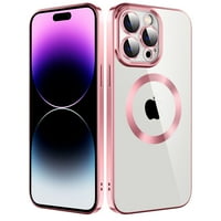Magnetic Clear Case sa zaštitom filma sočiva kamere za iPhone Pro, kompatibilan sa MagSafe bežičnim punjenjem,elegantnom