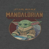 Mandalorian muške i velike muške Baby Yoda duge rukave grafička majica Grogu grickalice, veličine s-3XL