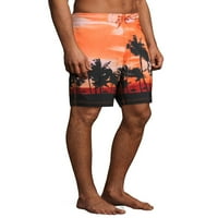 George muške i velike muške 9 Sunset Print kratke hlače za e-ploču, do veličine 3XL
