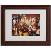 Zaštitni znak likovne umjetnosti Romanza platno umetnost Edgara Barriosa, drveni okvir