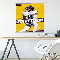 Minnesota Vikings-Justin Jefferson zidni Poster sa magnetnim okvirom, 22.375 34