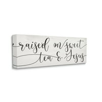 Stupell Industries Raised on Sweet Tea & Jesus Southern Phrase, 24, Designed by Daphne Polselli