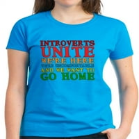 CafePress-introverti Unite T-Shirt-ženska tamna majica