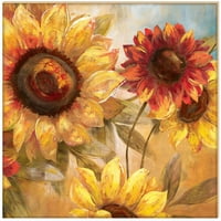 Prinz žetva suncokreta 19.5 19.5 Canvas cvjetna zidna umjetnost za kuhinju Dekor kupaonice, žuto-zlato