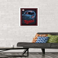 Twins Minnesota - zidni poster neonske kacige, 14.725 22.375 Uramljeno