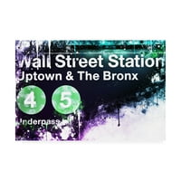 Zaštitni znak likovne umjetnosti 'NYC kolekcija akvarela - Wall Street Station' Umjetnost platna Philippe