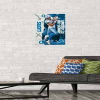 Detroit Lions - Amon-Ra St. Brown zidni poster, 14.725 22.375