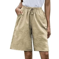 Floleo ženske kratke hlače za čišćenje ljeto modnog ženskog ljetnog casual nacrtajući džepni džepne kratke